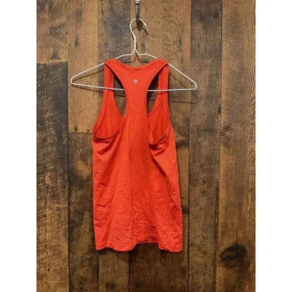 Lululemon Swiftly Tech Racer Back Orange Red Size 4 EUC - Picture 2 of 3